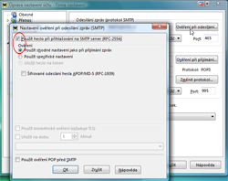 SMTP ověření uživatele