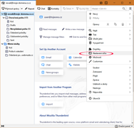 Zřízení nového emailového účtu v Thunderbird